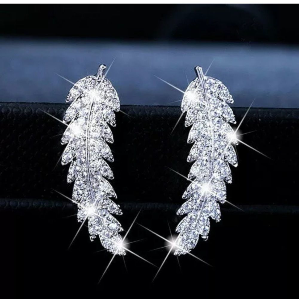 🪶🪶beautiful silver feather earrings🪶🪶